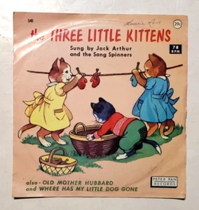 Jack Arthur And The Song Spinners – The Three Little Kittens (Vinyl 78) - Imagen 1 de 4