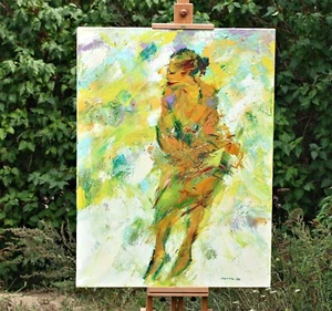 ISWANTO (1974) - portrait if a Javanese woman, oil on canvas painting 85x120 - Bild 1 von 7