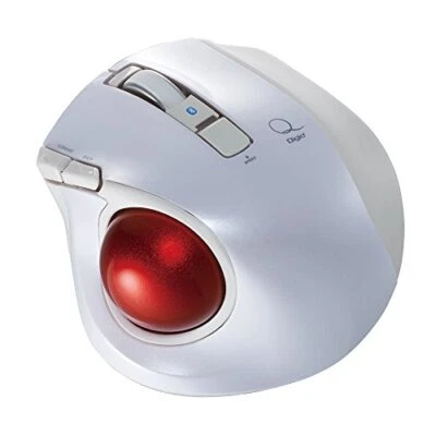 Nakabayashi Digio 2 Q Small Trackball Bluetooth Mouse Quiet 5 Button White 48378 - Image 1 of 4