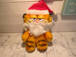 Vintage 1978 1981 Dankin Garfield dressed as Santa plush doll stuffed animal - Picture 1 of 3