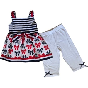 NWT Blueberi Boulevard Patriotic 4th of July 2-Piece Tank and Leggings Set, Sz 6 - Picture 1 of 5