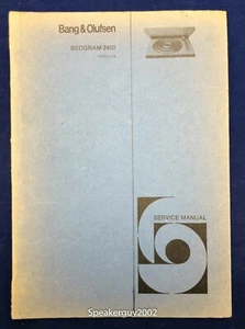 Original Bang & Olufsen Beogram 2400 Type 5716 Service Manual - Picture 1 of 1