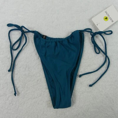 Guante corporal parte inferior de bikini para mujer grande verde azulado martín pescador lados atados Foto 1 de 4