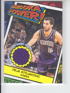 2005-06 Topps Bazooka Power! Game Worn Jersey Peja Stojakovic #BP-PS Kings