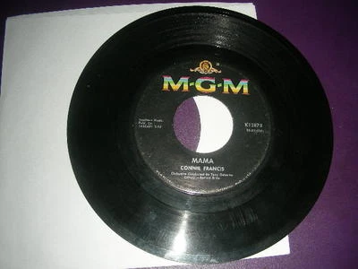 Pop 45 Connie Francis "Mama / Teddy" MGM VG - Image 1 of 3