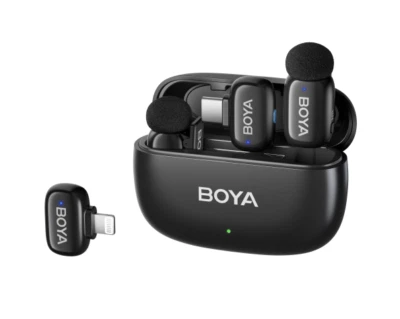 Boya Mini-12 Ultra-Mini Wireless Lavalier-Funk-Mikrofon 2TX + 2RX B-Ware - Bild 1 von 4