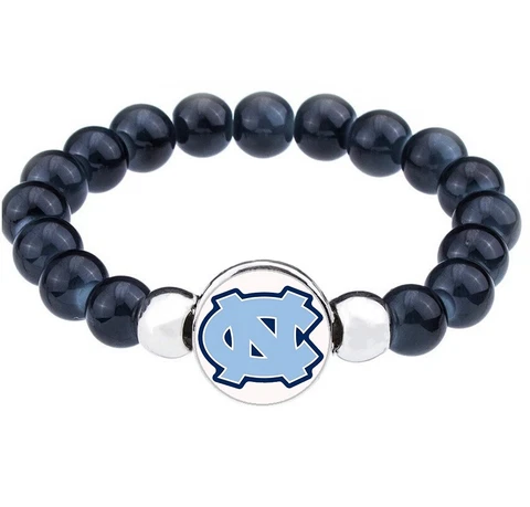 Special North Carolina Tar Heels Blue Womens Mens Bead Bracelet Jewelry Gift D1 Cover