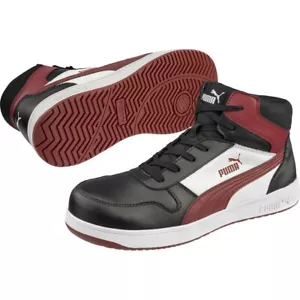 PUMA Sicherheit Stiefel FRONTCOURT MID Leder Gfk Zehenkappe Turnschuhe S3L ESD - Bild 1 von 7