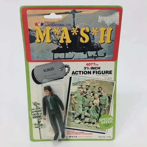 Vintage MASH Tristar Klinger 1982 Action Figure 3 3/4 Inch Brand New Sealed Toy Cover