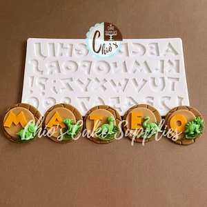 Alphabet Letters, Numbers & Punctuation Marks Silicone Mold. 39 cavities. - Picture 1 of 6