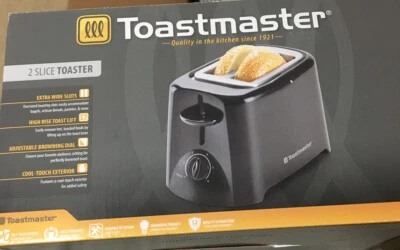 Toastmaster 2 Slice Toaster Black -Brandnew - Image 1 of 2