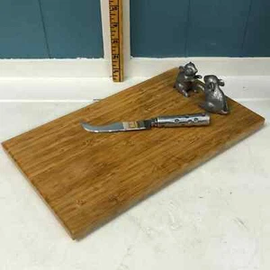 Arthur Court Retired bamboo 12" Cheese Board with Two silver Mice chartucherie - Picture 1 of 7
