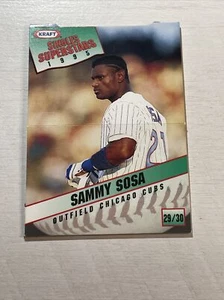 1995 Kraft Baseball Card #29 Sammy Sosa Chicago Cubs - Picture 1 of 2