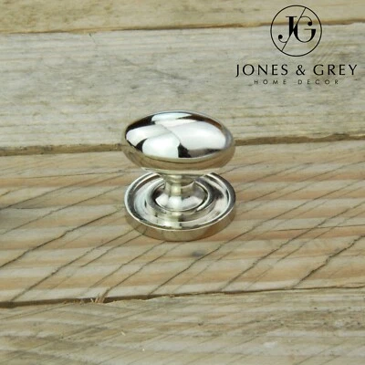 POLISHED NICKEL SOLID BRASS CABINET DOOR HANDLES CHEST DRAWER KITCHEN KNOBS PULL - Image 1 of 3