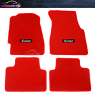 Fit For 92-95 Honda Civic Sedan Coupe Red Nylon Floor Mats Carpet w/ White Sedan