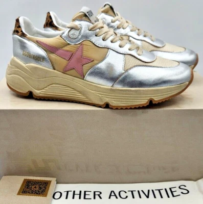 Golden Goose Running Sole Beige/Silver Women's Sneakers EU38 US8 $625 - Image 1 of 4