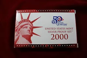 2000 10 MONETE STATI UNITI SET ARGENTO PROVA CONFEZIONE IN PERFETTE CONDIZIONI CON COA - Foto 1 di 3
