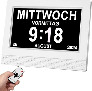 7 Zoll Digitale Kalender,Senioren Uhr,Demenz Uhr Mit Erinnerungsfunktion,Uhr Mi - Bild 1 von 13