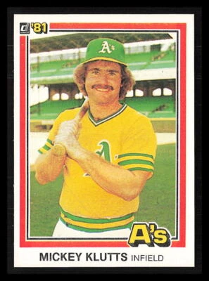 Mickey Klutts 1981 Donruss #110  Oakland Athletics - Image 1 of 2