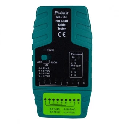 Pro'sKit MT-7063 PoE & LAN Cable Tester - Image 1 of 4