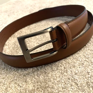 Perry Ellis Portfolio Leather Belt Brown Size S 30-32 - Picture 1 of 6
