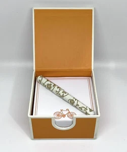 Lady Jayne Ltd Orange Bike Stationary Set 275 Sheets #26615 Memo Box with Pen - Picture 1 of 6
