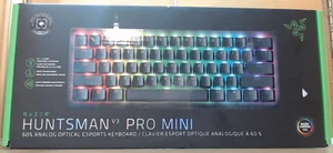 Razer Huntsman V3 Pro Mini 60% Wired Optical Keyboard *FACTORY SEALED* NSP025036 - Picture 1 of 4