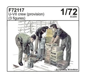 Figura CMK U-VII Crew Provision Proviant 3 figuras 1:72 kit modelo de kit F72117 - Imagen 1 de 3