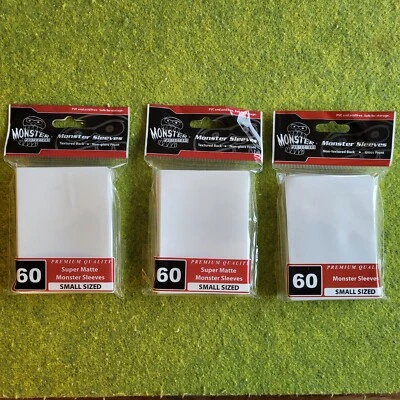3 x Monster Sleeves, Super Matte, small, weiß, OVP, 60 Stück pro Packung - Bild 1 von 3