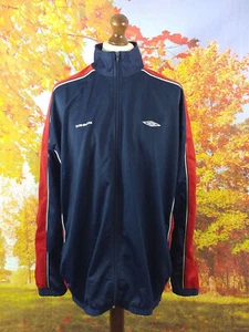 Umbro 1990's blue red full zip Jacket. UK men's size 2XL - Picture 1 of 11
