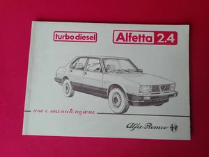 ALFA ROMEO ALFETTA 2.4 LIBRETTO USO E MANUTENZIONE - Foto 1 di 4