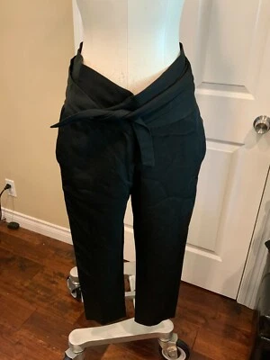 Pantalones cortos al tobillo IRO "Sheava" negros con cintura atada, talla 4 (US) 38 (IT) Foto 1 de 4