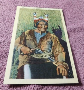 Cartolina d'epoca nativi americani Apache indiano Geronimo noto capo Apache - Foto 1 di 2