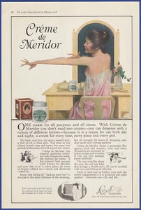 Vintage 1918 LAZELL Creme de Meridor Day Night Cream Ephemera Art Decor Print Ad - Picture 1 of 1