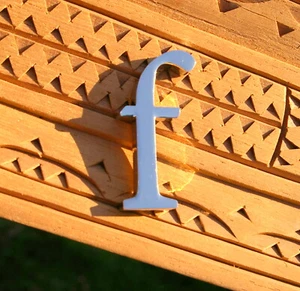 Lower Case Letter f "f" 2 1/8" Metal Mirror Finish Fridge Refrigerator Magnet - Imagen 1 de 5