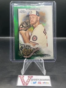 2022 Topps Allen & Ginter Chrome - STEPHEN STRASBURG GREEN REFRACTOR /99 #20 - Foto 1 di 3