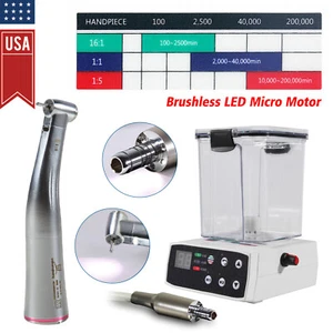 Woodpecker Style Dental Electric Motor + 1:5 Contra Angle Handpiece+Water Supply - Picture 1 of 24
