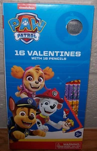 Valentines Day Cards (Box of 16) Nickelodeon Paw Patrol with Pencils - Picture 1 of 3