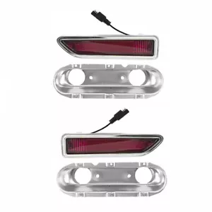 1970~1971 Challenger Rear Side Marker Lamp Light Red Lens Pair Right & Left Side - Foto 1 di 1