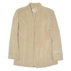 Abrigo Blazer Mujer LA FILLES D A COTE Beige Cuero Gamuza S - Imagen 1 de 6