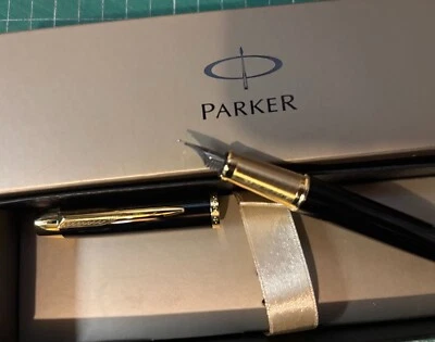 Parker black chrome IM GT fountain pen brand new in box - Image 1 of 2