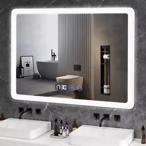 80x60 LED Badspiegel mit Beleuchtung Badezimmerspiegel Antibeschlag Wandspiegel - Bild 1 von 11