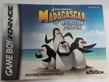 Manual Only - Nintendo Game Boy Advance Madagascar Operation Penguin