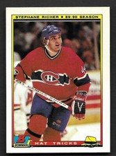 1990-91 Bowman Hat Tricks Tiffany #11 Stephane Richer Montreal Canadiens