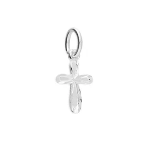 Solid Sterling Silver 925 Cross Crucifix Diamond Cut Stick Cross Pendant Charm - Picture 1 of 16