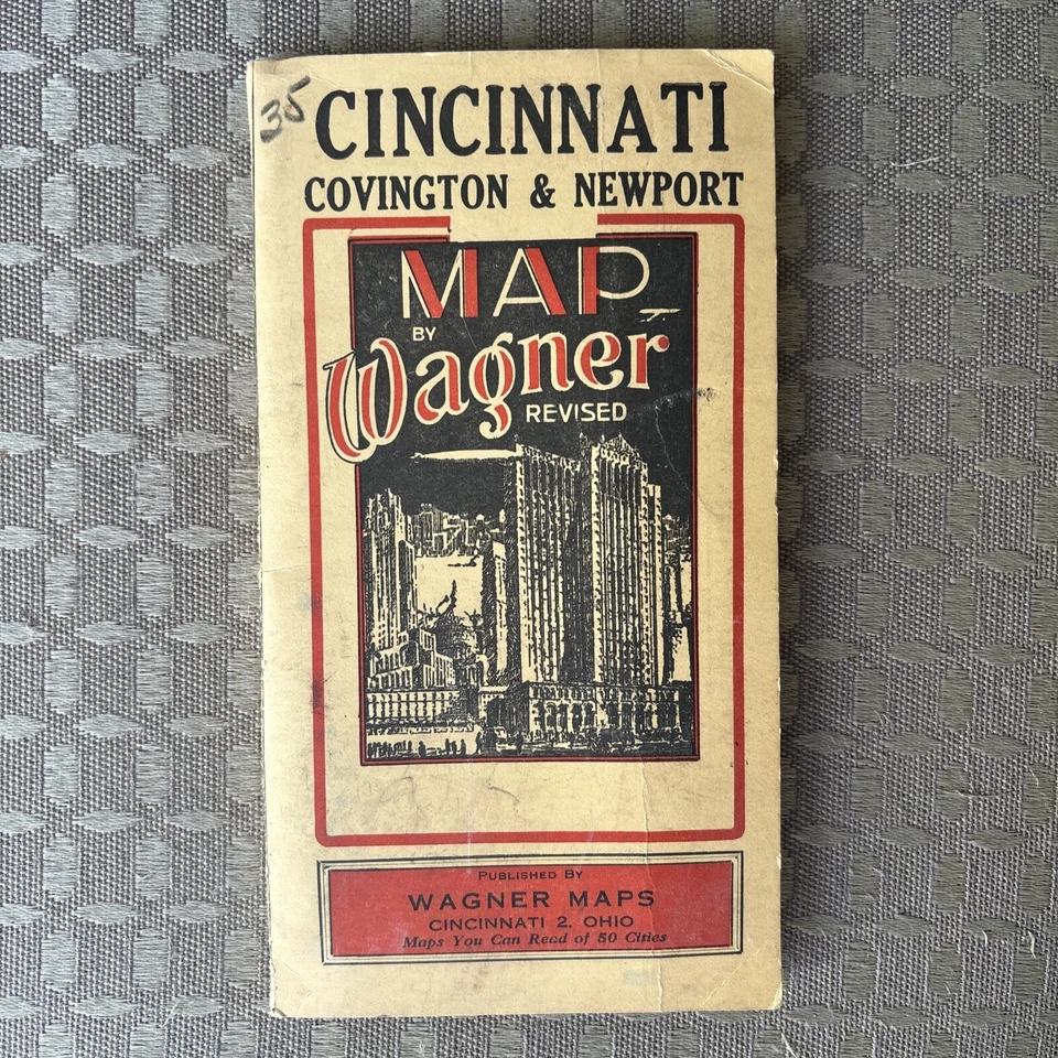 Cincinnati 1935, Covington y Newport - mapa de Wagner - revisado - J 8551 Foto 1 de 4