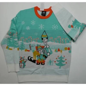 Bioworld ELF The Movie Men's Ugly Christmas Sweater Knit Pullover, small - Picture 1 of 2