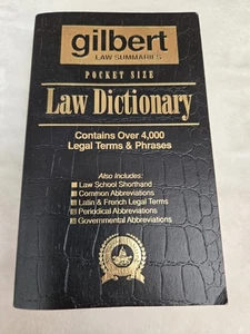 Gilbert Law Zusammenfassungen Rechtswörterbuch im Taschenformat: schwarz von Gilbert Law Zusammenfassungen - Bild 1 von 9