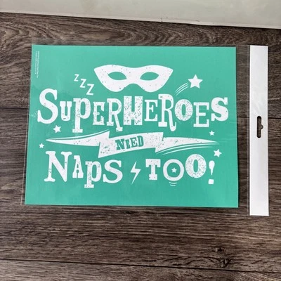Nueva plantilla de transferencia Chalk Couture talla B "Los superhéroes también necesitan siestas" Foto 1 de 4