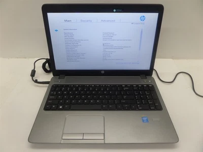 HP ProBook 450 G1 15.6" Laptop w/ i3-4000M 2.4GHz CPU 4GB RAM - No HDD/Battery - Image 1 of 4